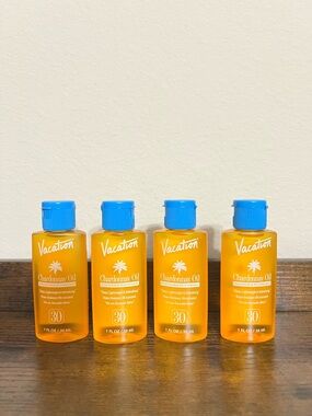 Vacation Chardonnay Oil SPF 30 Travel Size 1 fl oz 30 ml Set of 4